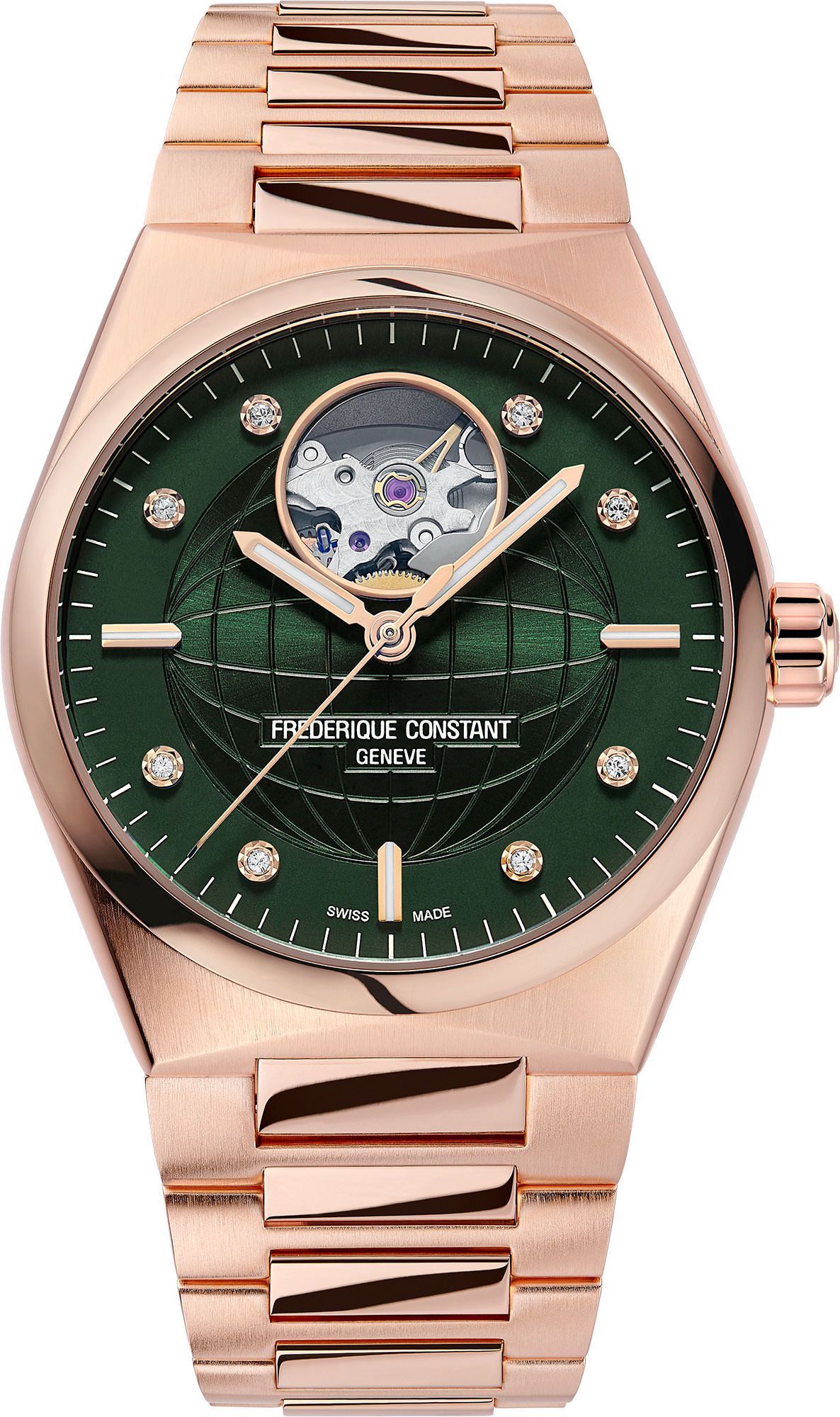 Frederique Constant Highlife Highlife Heart Beat Automatic Green Dial 34 mm Automatic Watch For Women - 1
