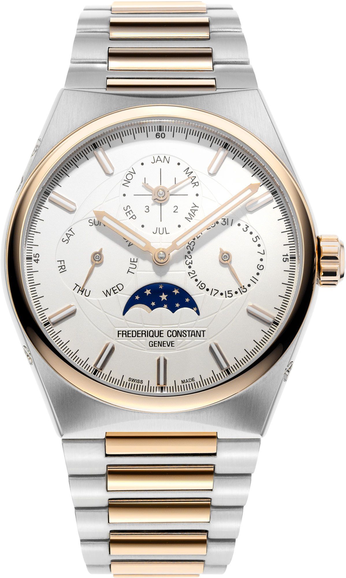 Frederique Constant Highlife Perpetual Calendar Manufacture 41 mm Watch in Silver Dial For Men - 1