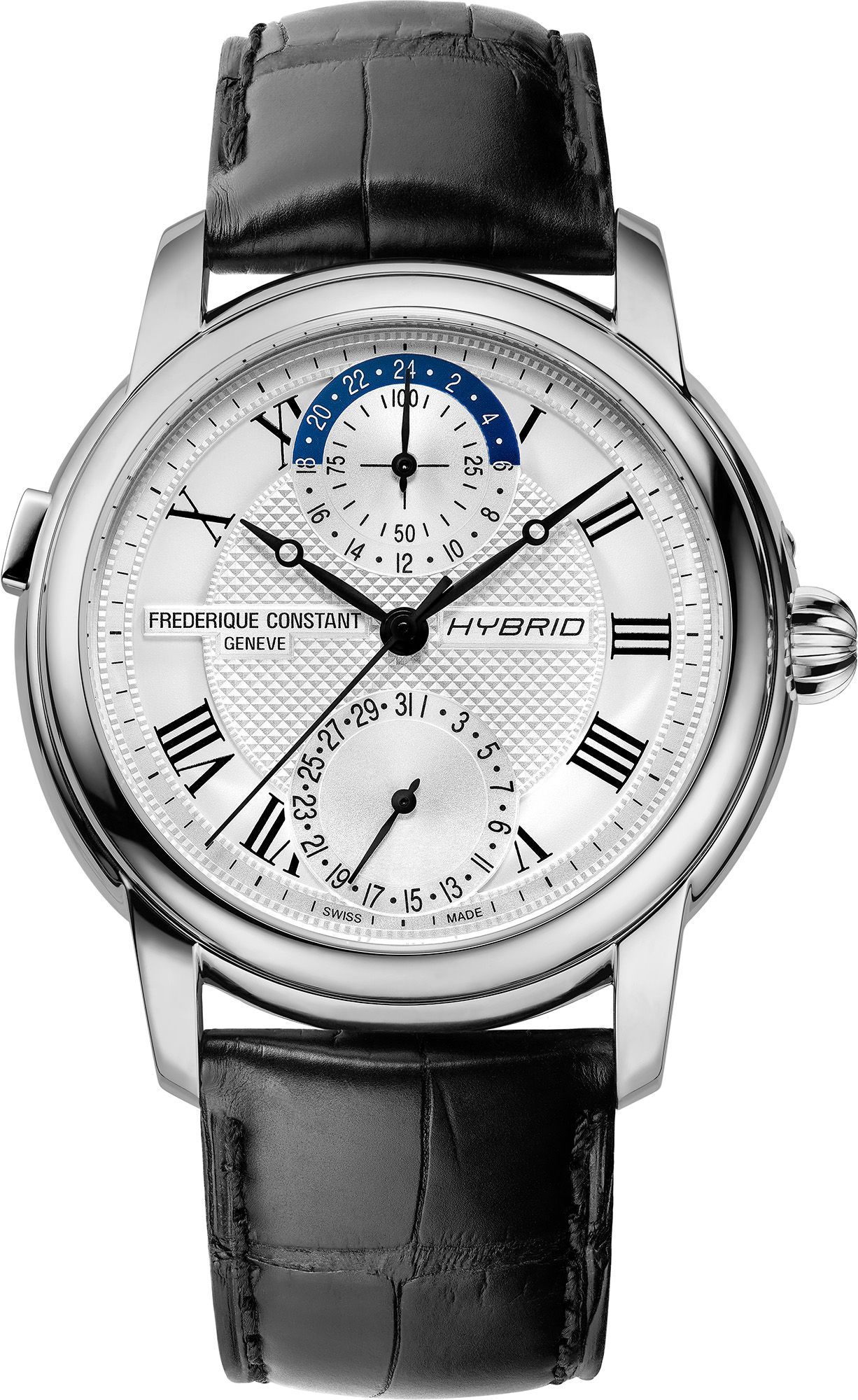 Frederique Constant Manufacture Classic Hybrid  42 mm Watch in Silver Dial For Men - 1