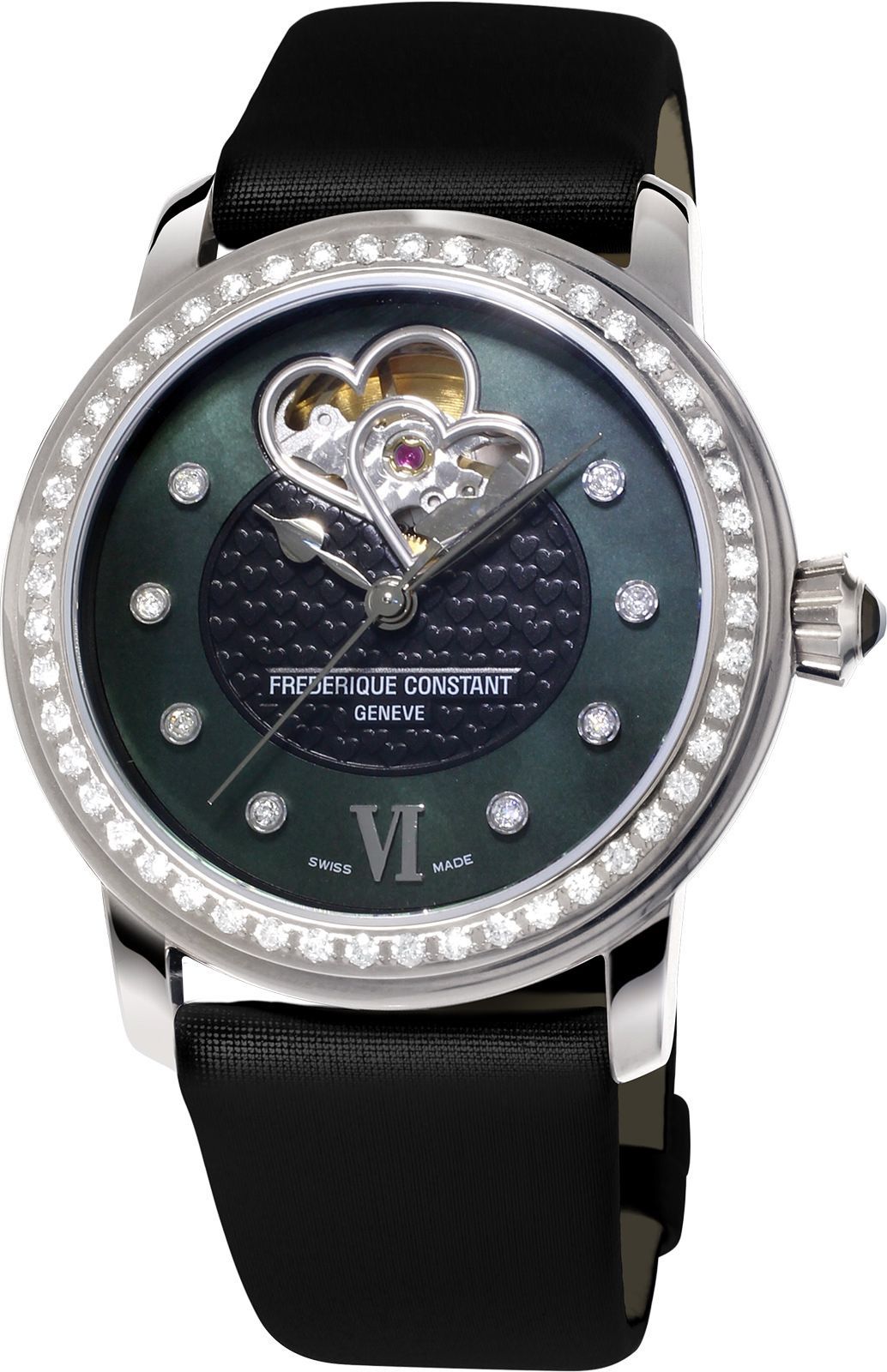 Frederique Constant Ladies Automatic Double Heart Beat MOP Dial 34 mm Automatic Watch For Women - 1