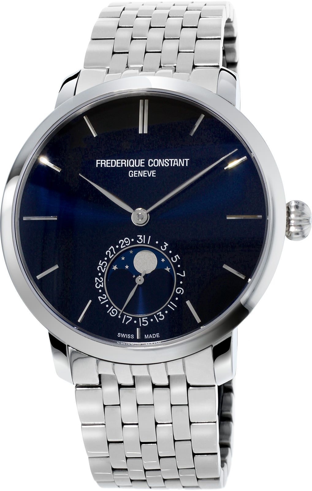 Frederique Constant Manufacture Manufacture Slimline MoonPhase Blue Dial 42 mm Automatic Watch For Men - 1