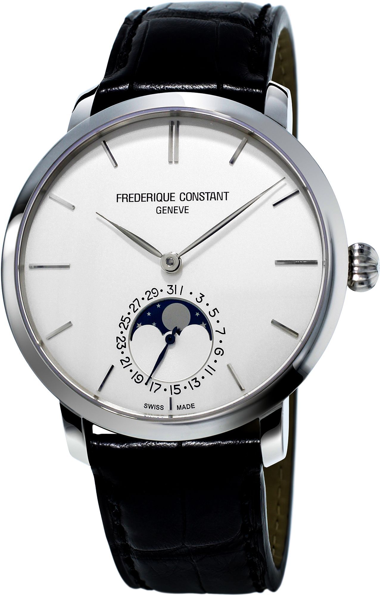 Frederique Constant Manufacture Slimline Moonphase Silver Dial 42 mm Automatic Watch For Men - 1
