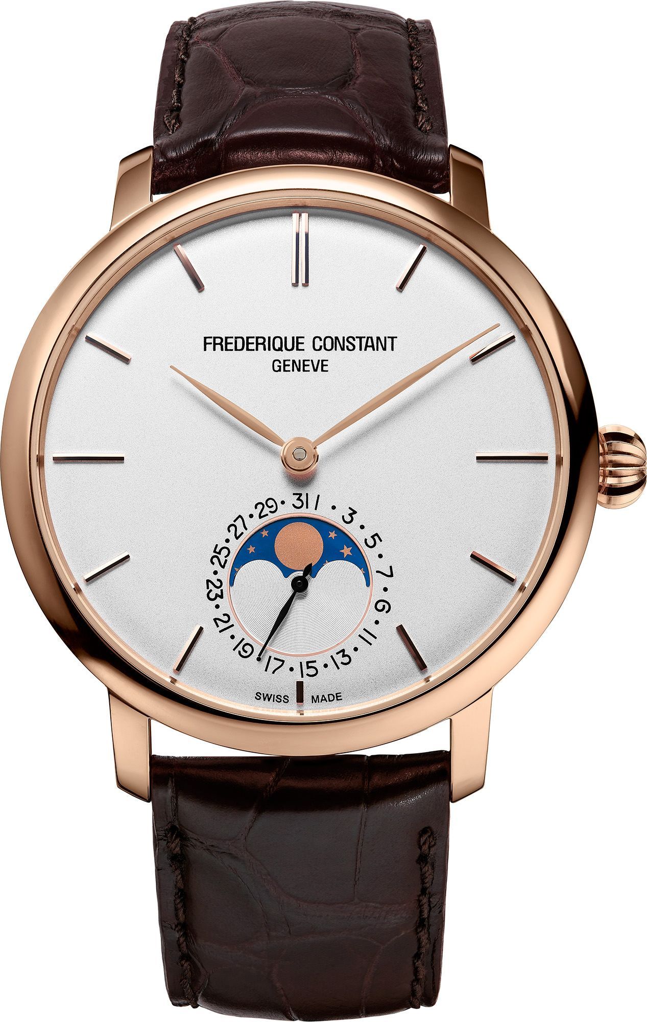 Frederique Constant Manufacture Manufacture Slimline MoonPhase Silver Dial 42 mm Automatic Watch For Men - 1