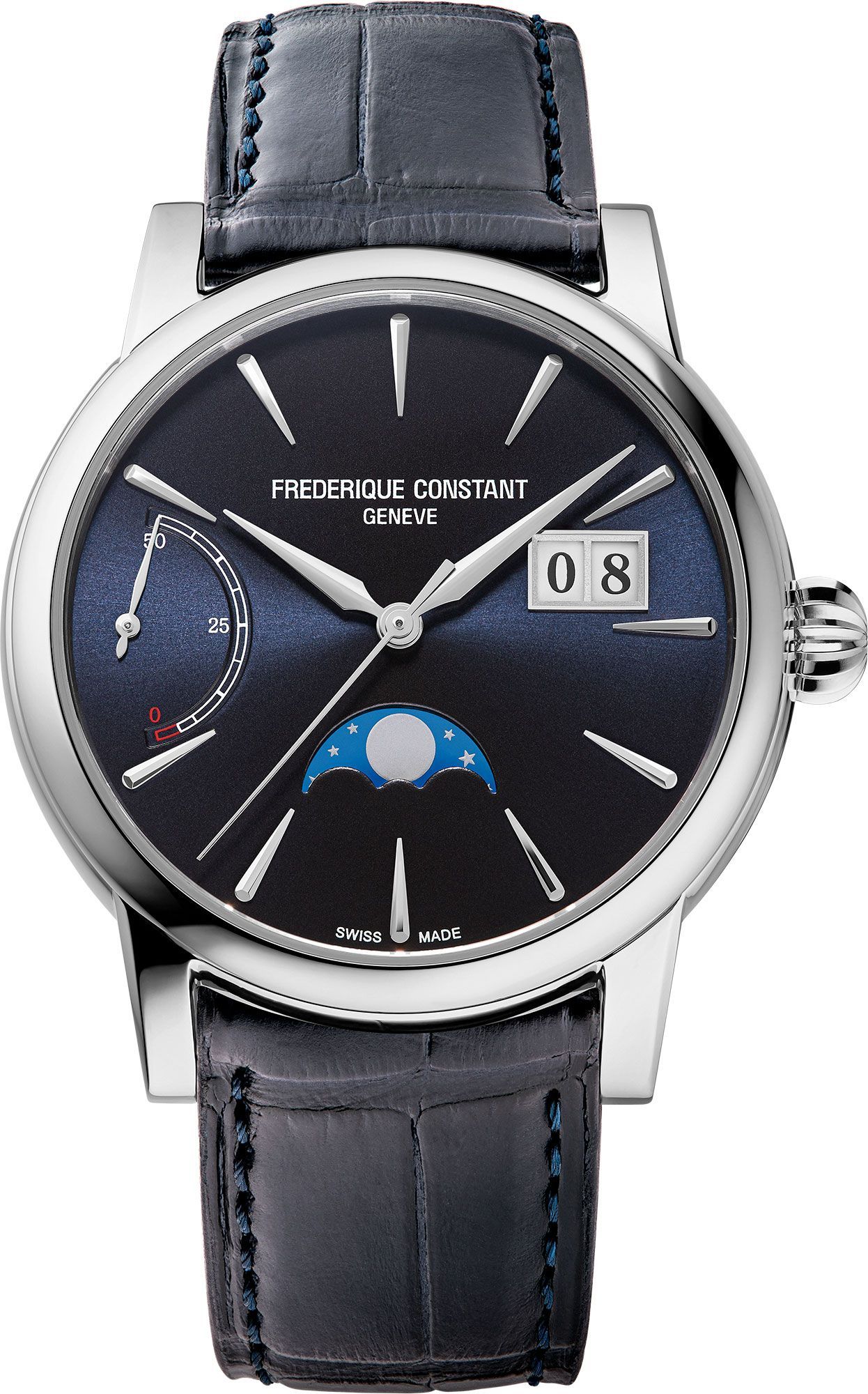 Frederique Constant Manufacture Manufacture Classic Power Reserve Big Date Blue Dial 40 mm Automatic Watch For Men - 1