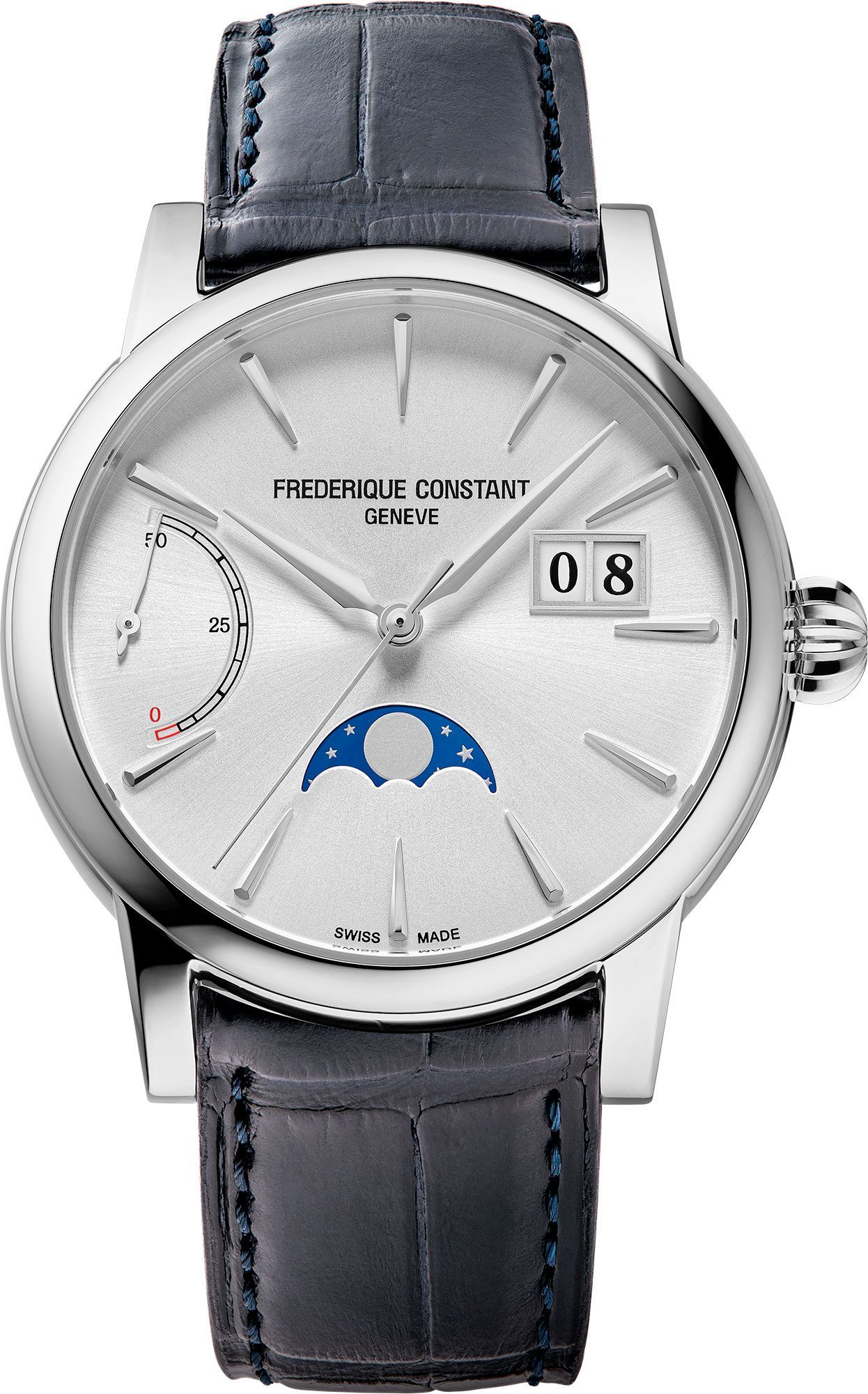 Frederique Constant Manufacture Manufacture Classic Power Reserve Big Date Silver Dial 40 mm Automatic Watch For Men - 1