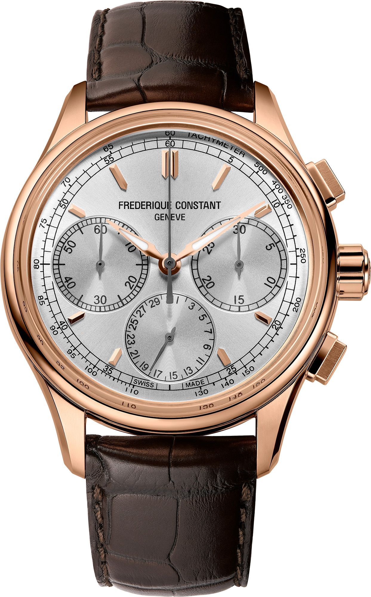 Frederique Constant Manufacture Manufacture Classic Flyback Chronograph Silver Dial 42 mm Automatic Watch For Men - 1