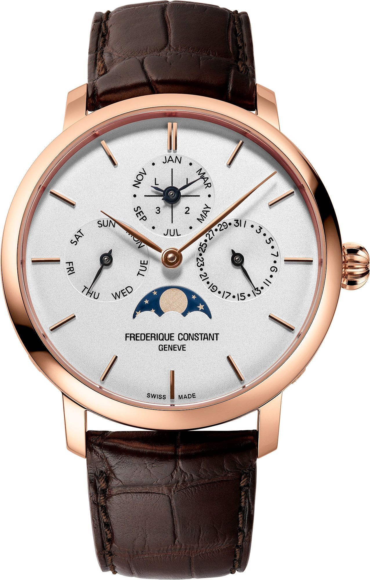 Frederique Constant Manufacture Manufacture Slimline Perpetual Calendar Silver Dial 42 mm Automatic Watch For Men - 1