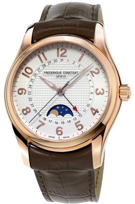 Frederique Constant Runabout Moonphase Silver Dial 43 mm Automatic Watch For Men - 1
