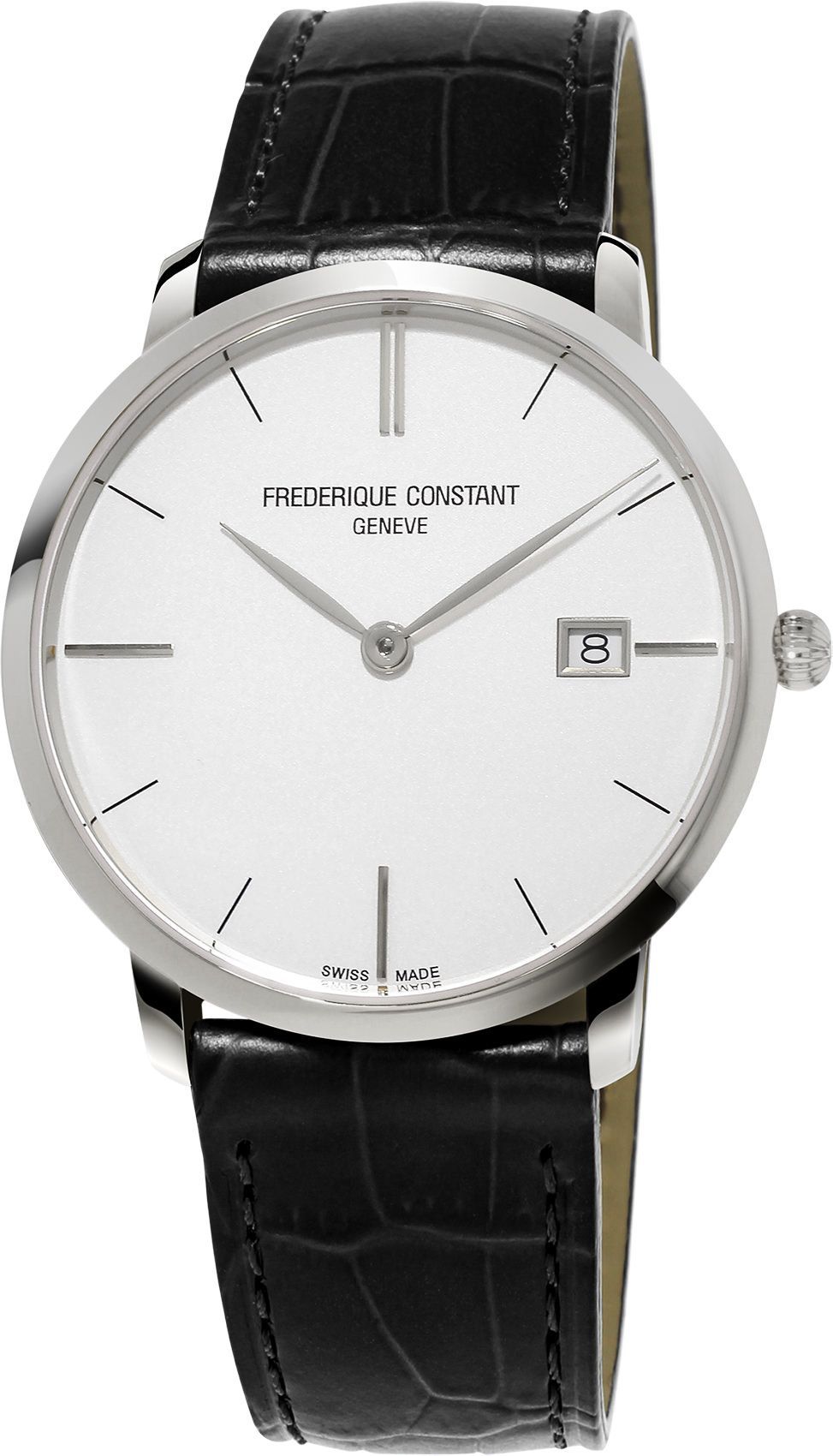 Frederique Constant Slimline Gents Silver Dial 38.4  mm Quartz Watch For Men - 1