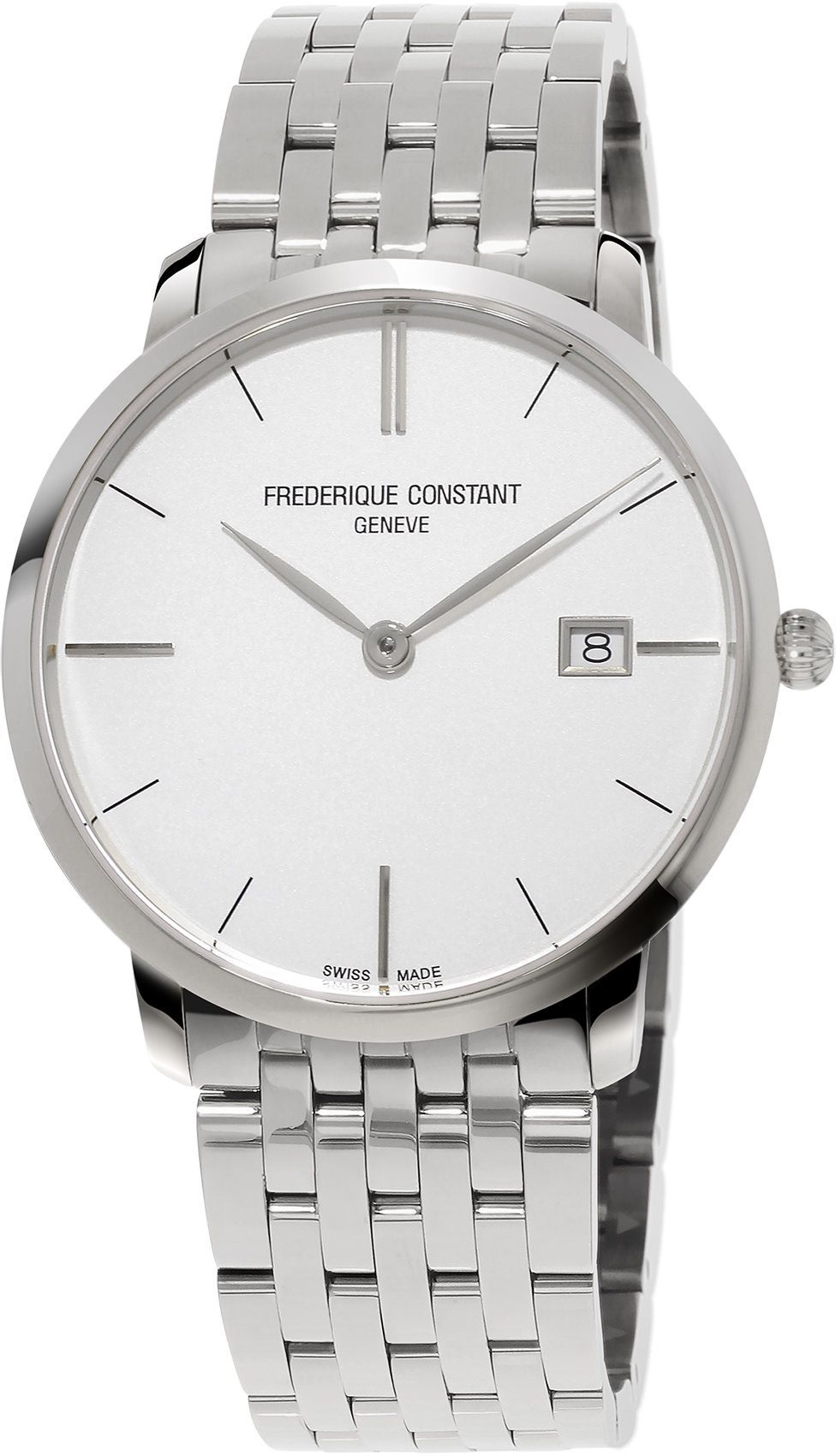 Frederique Constant Slimline Gents Silver Dial 38.4  mm Quartz Watch For Men - 1