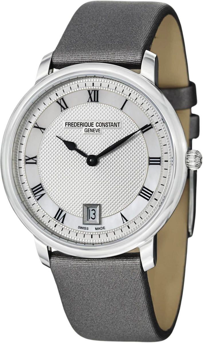 Frederique Constant Slimline Mid Size Silver Dial 37 mm Quartz Watch For Women - 1