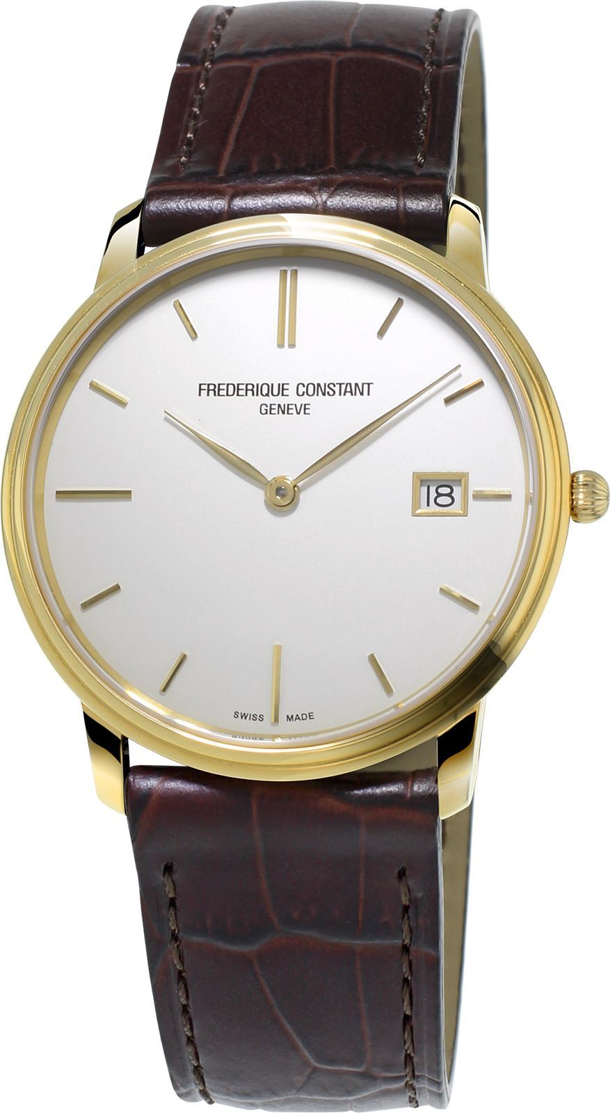 Frederique Constant Slimline Gents White Dial 37 mm Quartz Watch For Men - 1