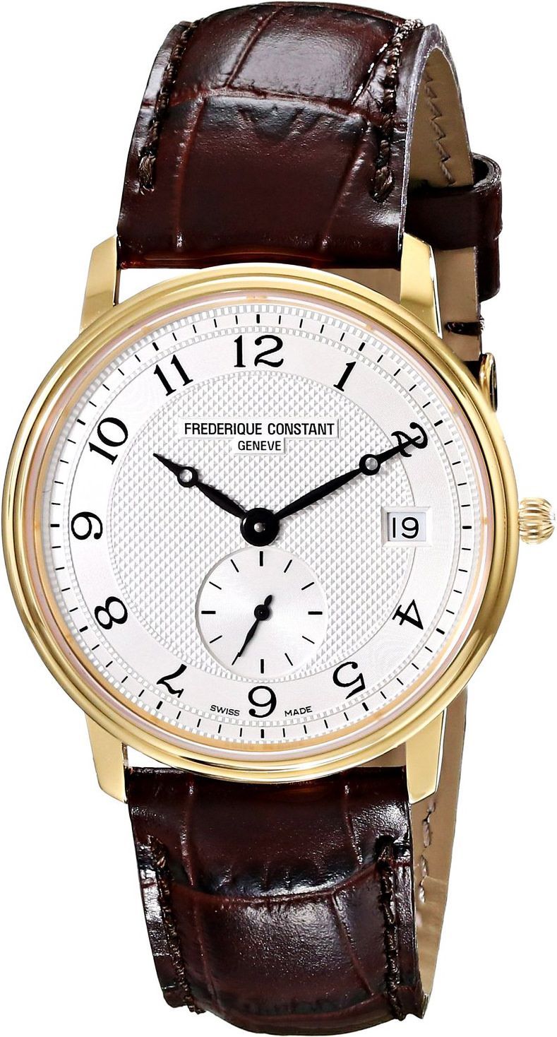 Frederique Constant Slimline Gents White Dial 37 mm Quartz Watch For Unisex - 1