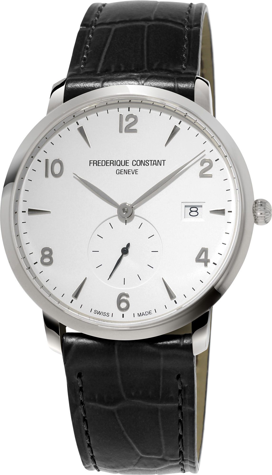 Frederique Constant Slimline Gents White Dial 38.4 mm Quartz Watch For Men - 1