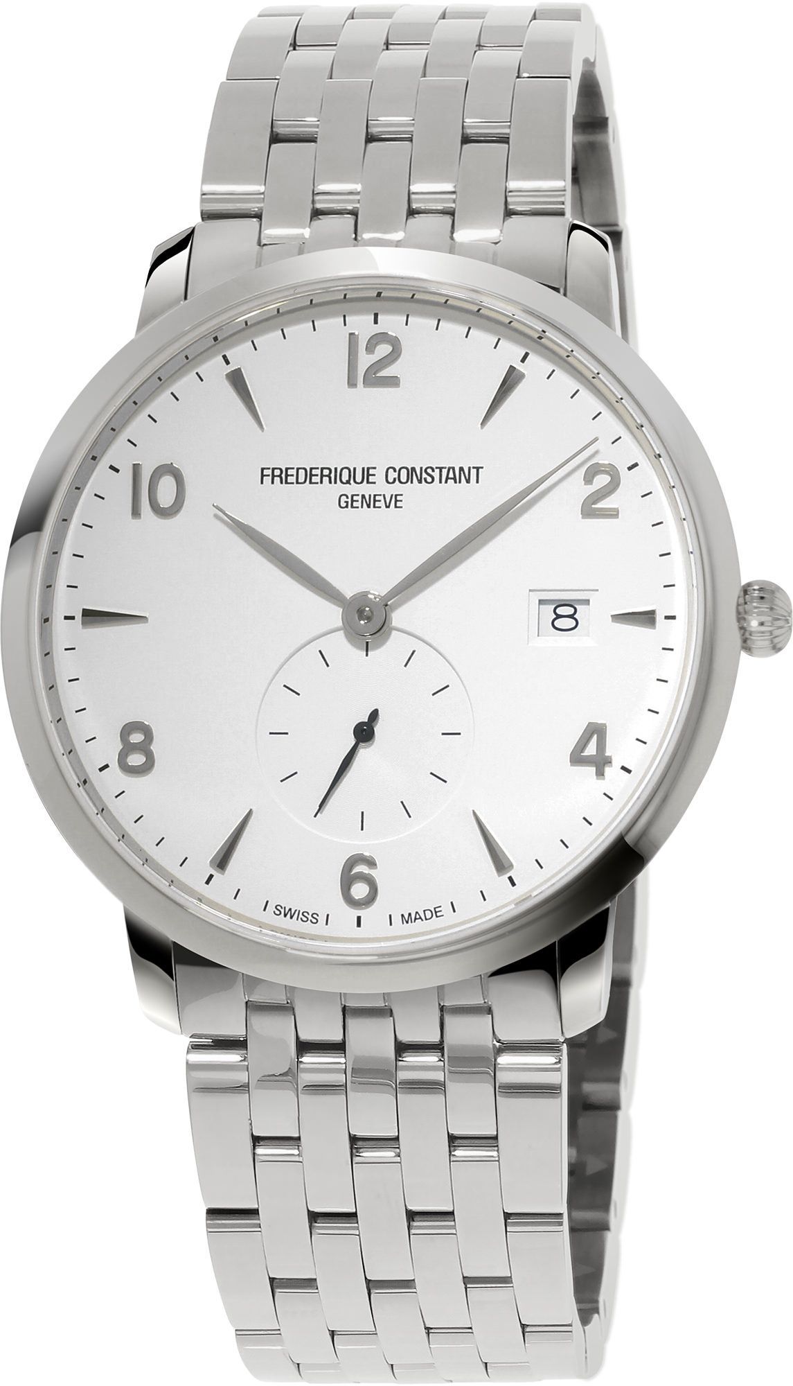 Frederique Constant Slimline Slimline Gents Small Seconds Silver Dial 38.4 mm Quartz Watch For Men - 1