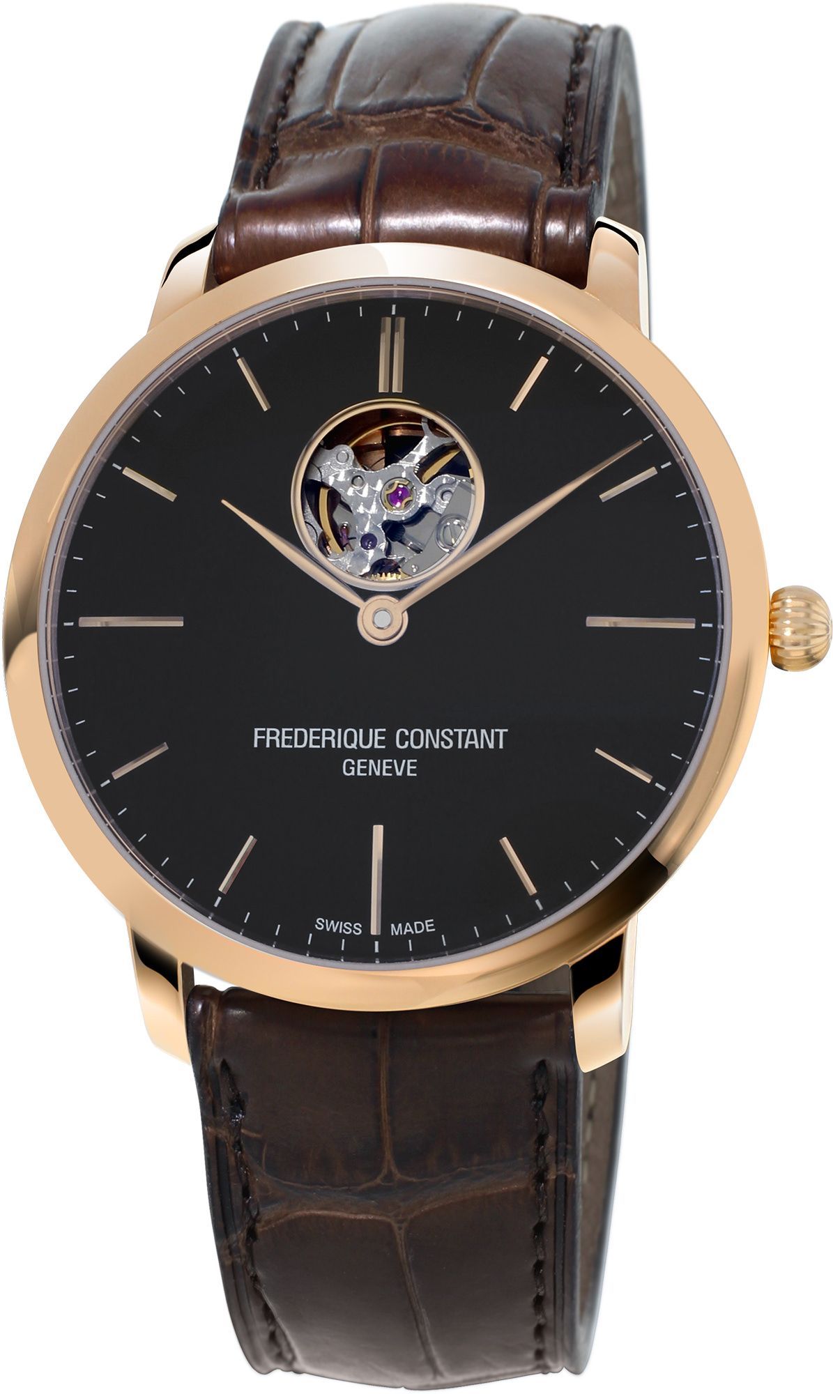 Frederique Constant Slimline Classics Heart Beat Automatic Black Dial 40 mm Automatic Watch For Men - 1