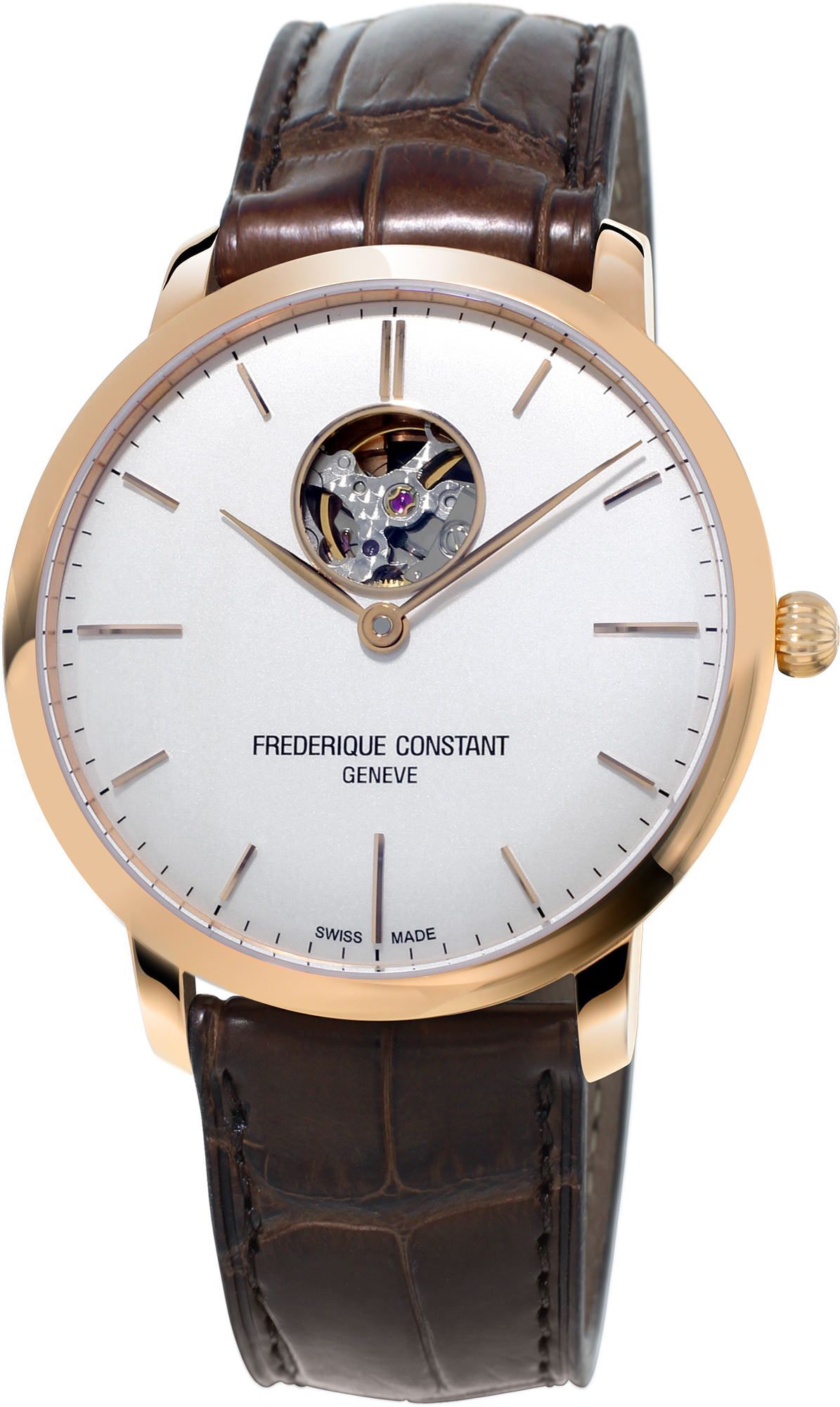 Frederique Constant Slimline Slimline Heart Beat Automatic Silver Dial 40 mm Automatic Watch For Men - 1