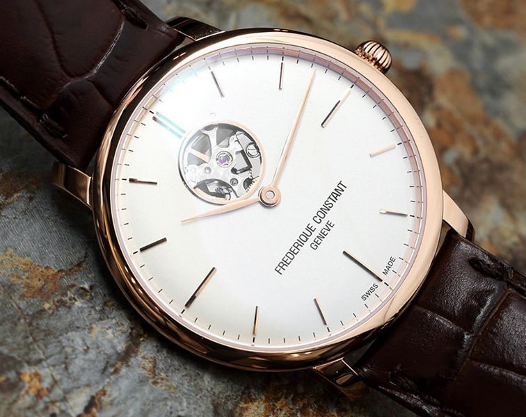 Frederique Constant Slimline Slimline Heart Beat Automatic Silver Dial 40 mm Automatic Watch For Men - 9