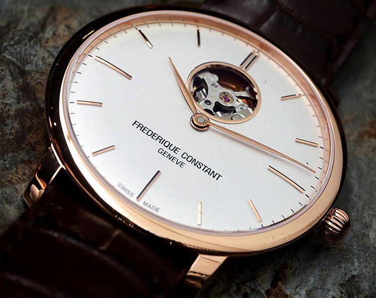 Frederique Constant Slimline Slimline Heart Beat Automatic Silver Dial 40 mm Automatic Watch For Men - 8