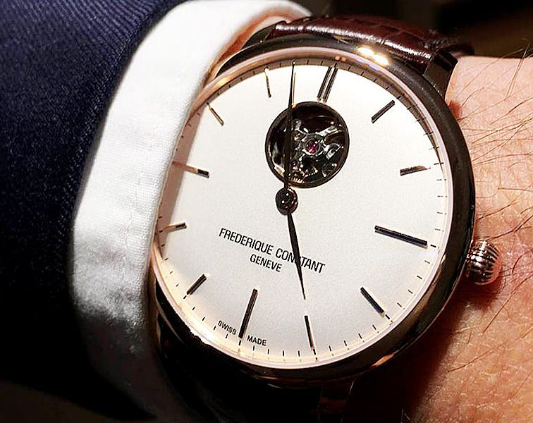 Frederique Constant Slimline Slimline Heart Beat Automatic Silver Dial 40 mm Automatic Watch For Men - 7