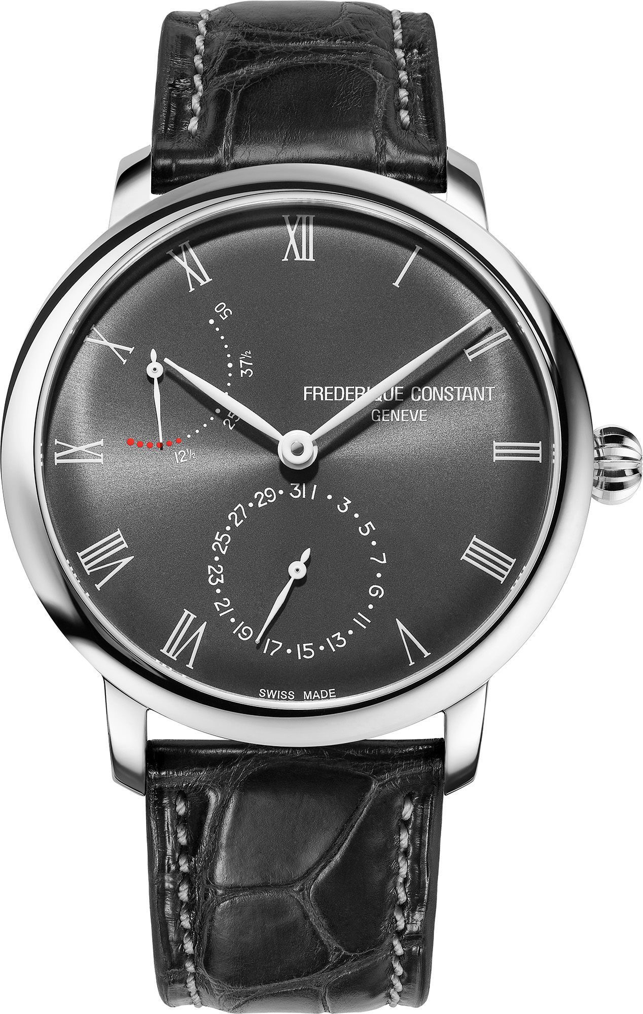 Frederique Constant Manufacture Slimline Power Reserve 40 mm Watch in Black Dial For Men - 1