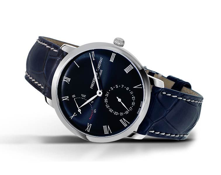 Frederique Constant Manufacture Slimline Power Reserve 40 mm Watch in Blue Dial For Men - 6