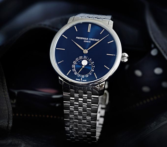 Frederique Constant Manufacture Manufacture Slimline MoonPhase Blue Dial 42 mm Automatic Watch For Men - 4