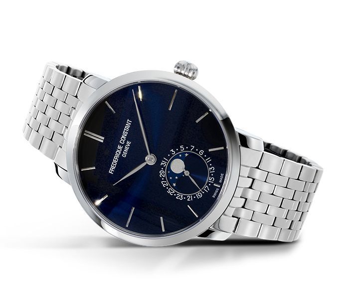 Frederique Constant Manufacture Manufacture Slimline MoonPhase Blue Dial 42 mm Automatic Watch For Men - 3