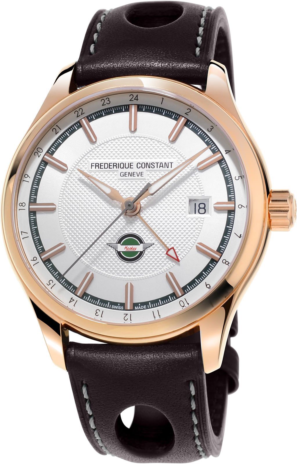 Frederique Constant Vintage Rally Healey GMT Silver Dial 40 mm Automatic Watch For Men - 1