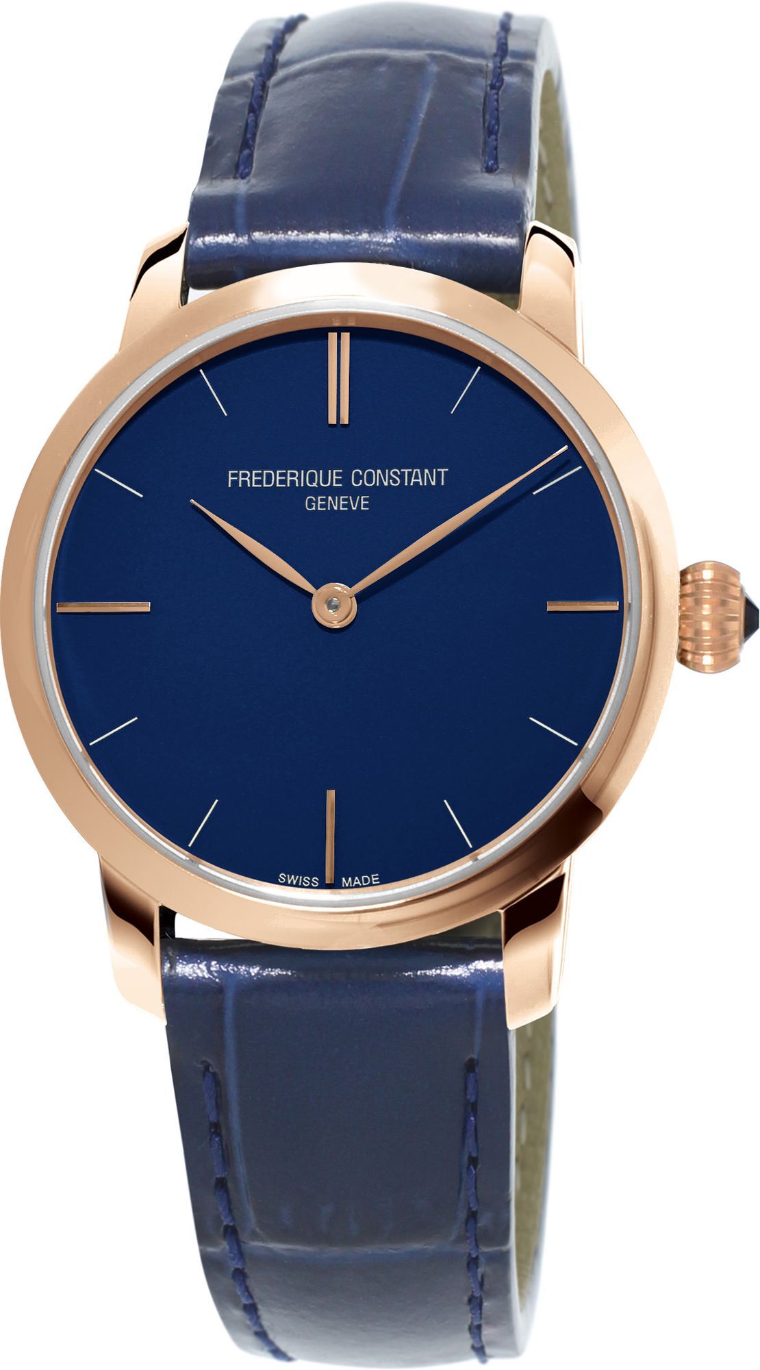 Frederique Constant Slimline  Blue Dial 29 mm Quartz Watch For Women - 1