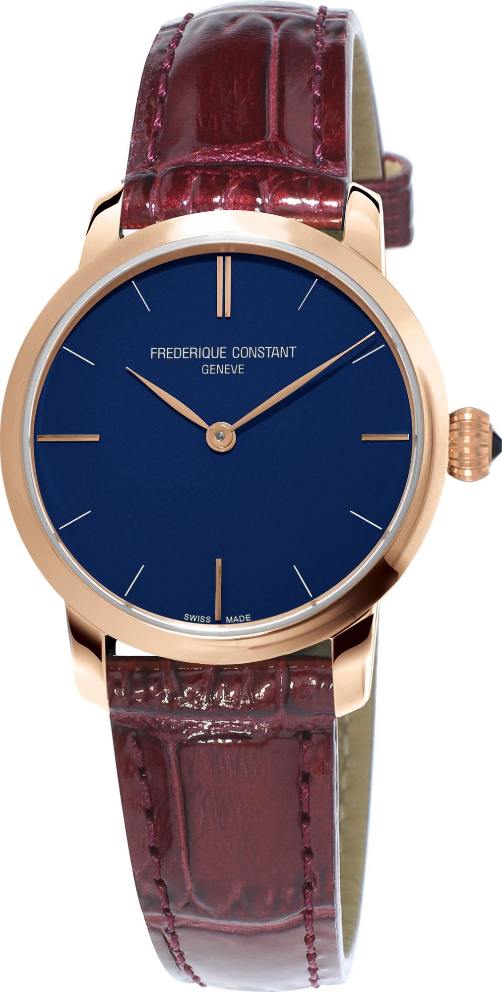 Frederique Constant Slimline  Blue Dial 29 mm Quartz Watch For Women - 1