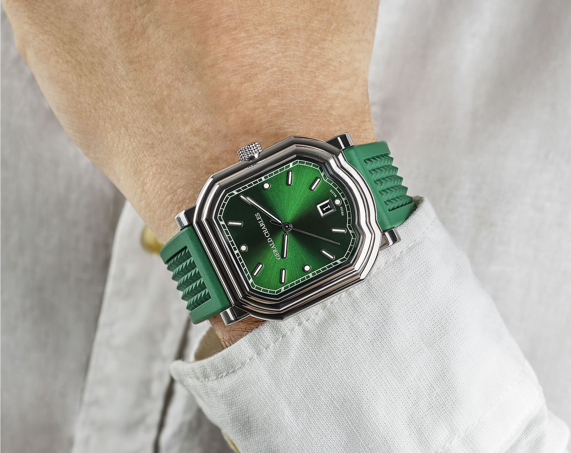 Gerald Charles Maestro Maestro 2.0 Ultra-Thin Green Dial 41.7 mm Automatic Watch For Unisex - 5