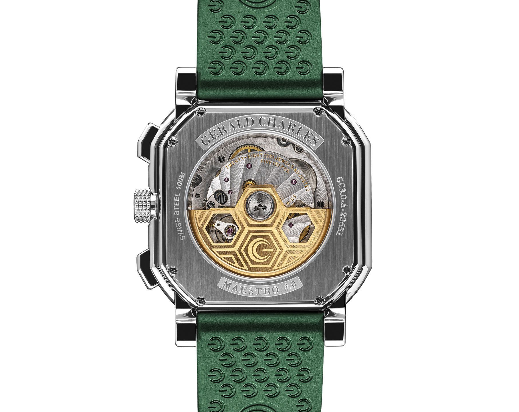 Gerald Charles Maestro Maestro 3.0 Chronograph Green Dial 41.7 mm Automatic Watch For Unisex - 3