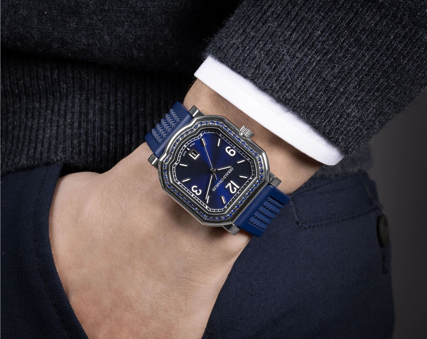 Gerald Charles Maestro GC Sport Blue Dial 39 mm Automatic Watch For Men - 3