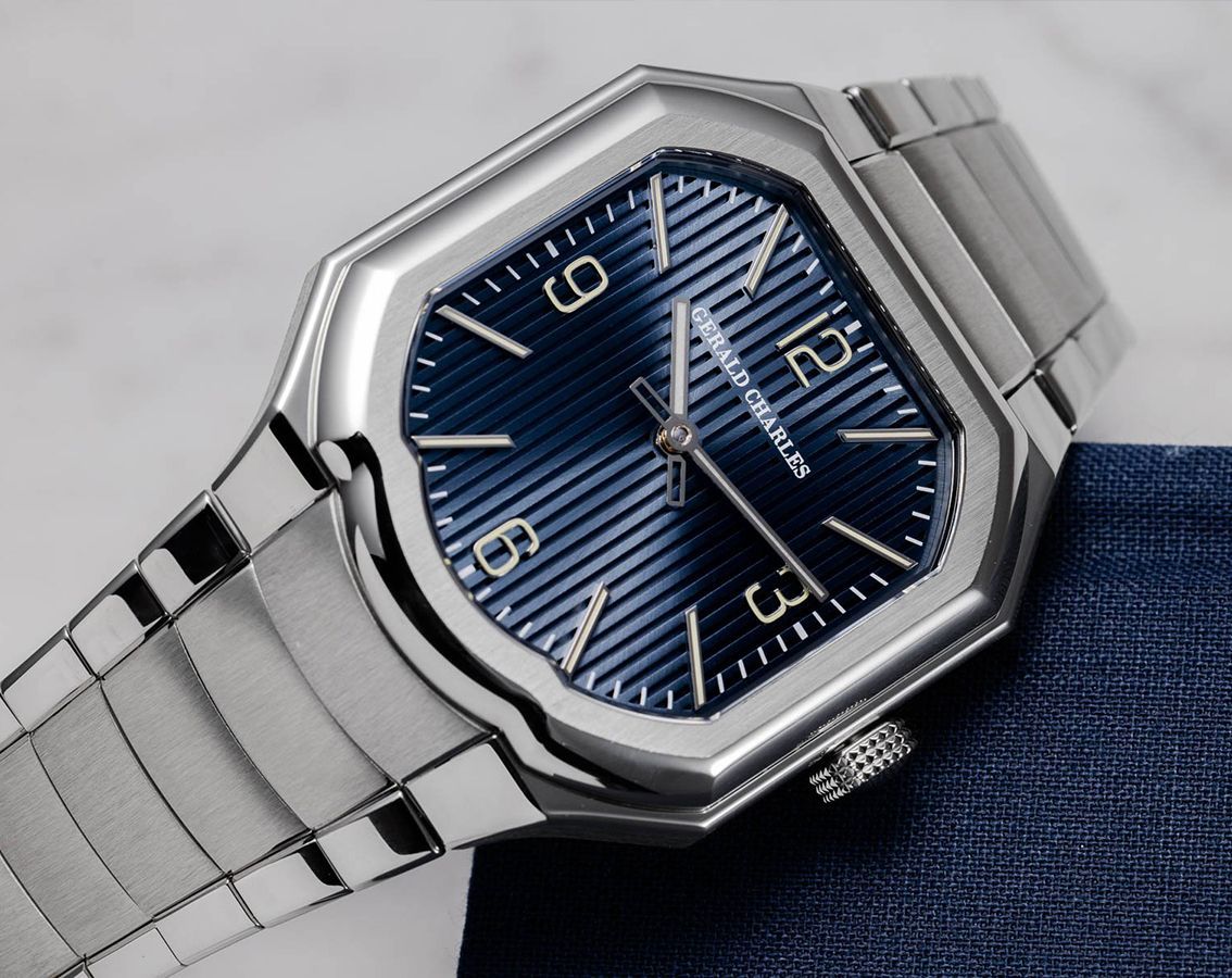 Gerald Charles Masterlink  Blue Dial 38 mm Automatic Watch For Men - 3