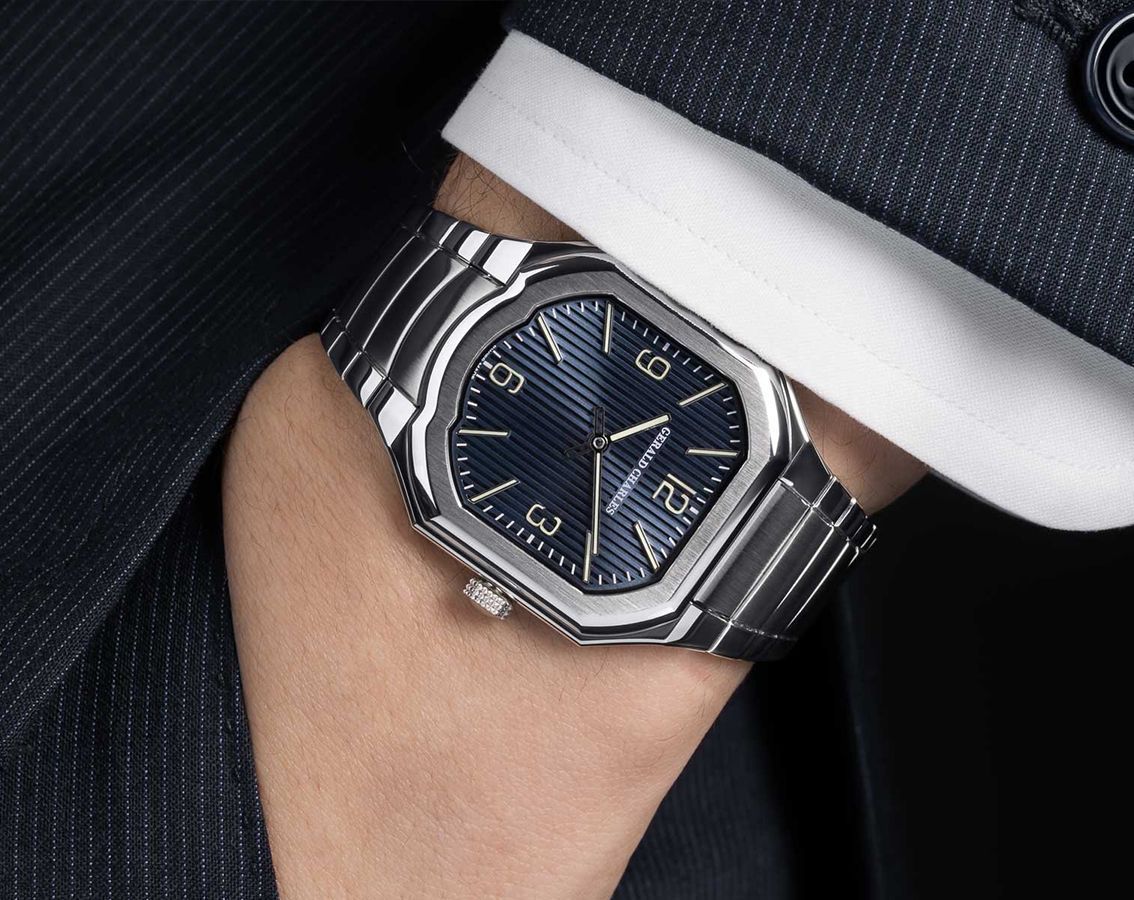 Gerald Charles Masterlink  Blue Dial 38 mm Automatic Watch For Men - 4