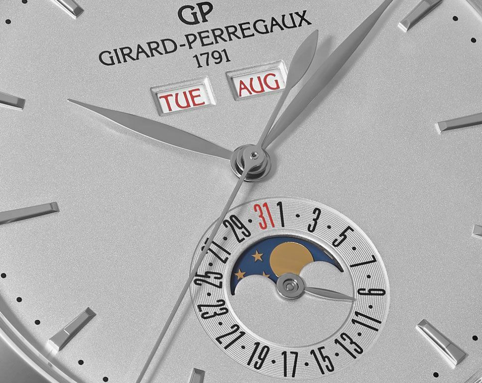 Girard-Perregaux Full Calendar 40 mm Watch in Silver Dial For Men - 4