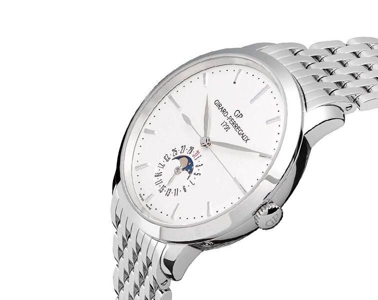 Girard-Perregaux Moon Phases 40 mm Watch in Silver Dial For Men - 4