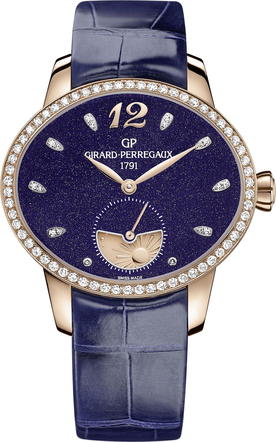 Girard-Perregaux Day and Night 30.44 mm Watch in Blue Dial For Women - 1