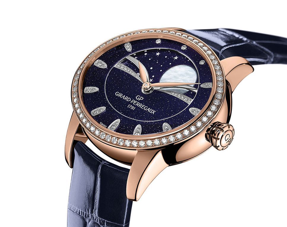 Girard-Perregaux Moon Phases 30.40 mm Watch in Blue Dial For Women - 2