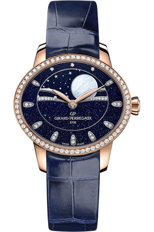 Girard Perregaux Moon Phases 30.40 mm Watch in Blue Dial