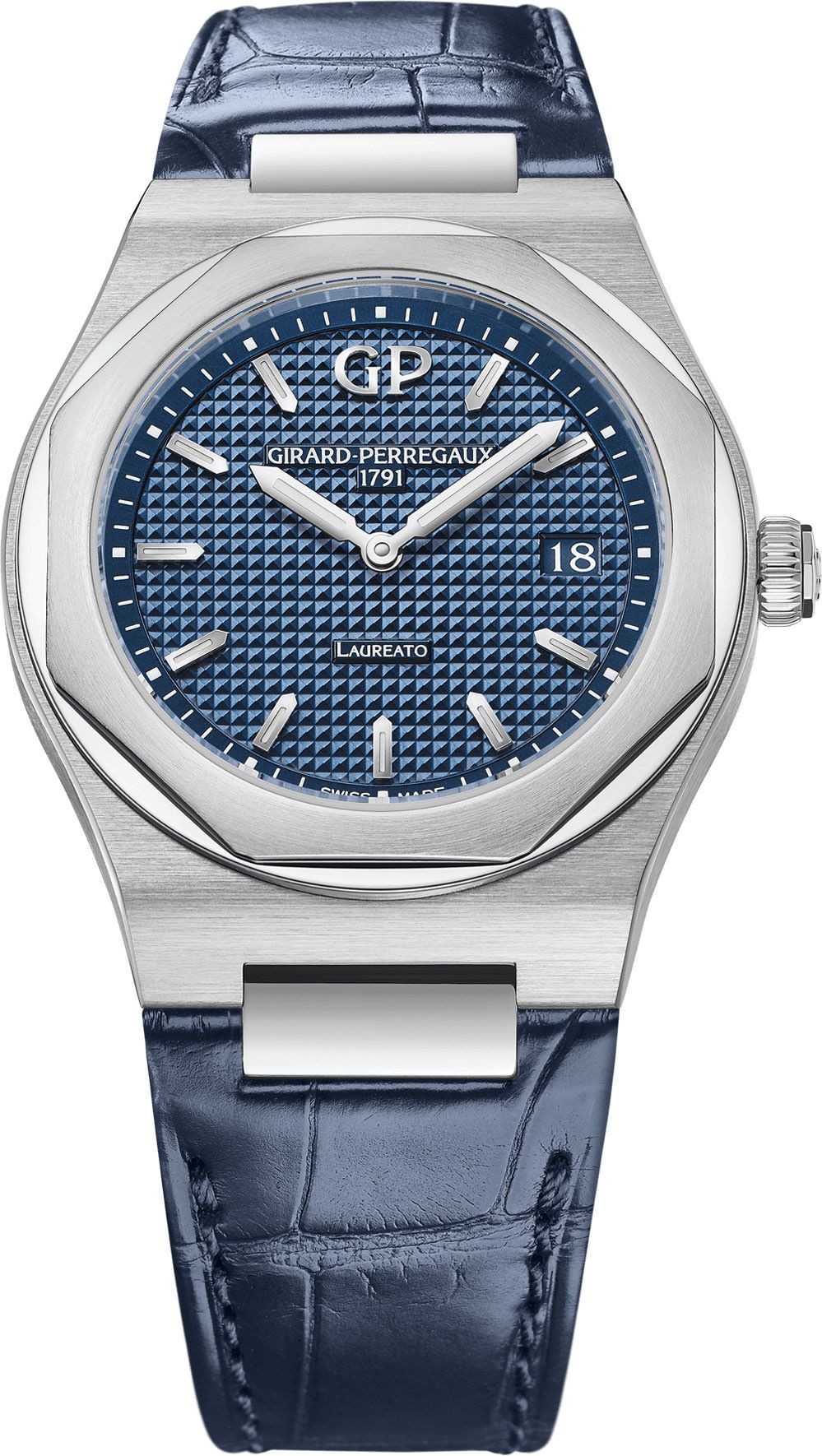 Girard-Perregaux Laureato Classic Laureato Blue Dial 34 mm Quartz Watch For Women - 1