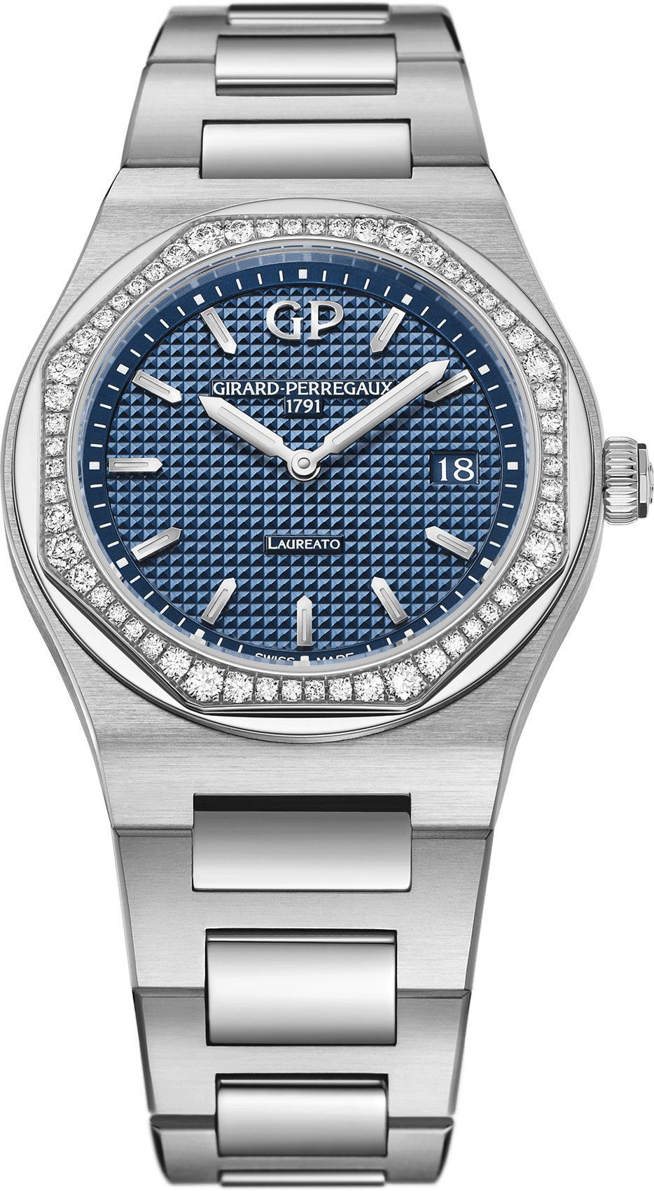 Girard-Perregaux Classic Laureato 34 mm Watch in Blue Dial For Women - 1