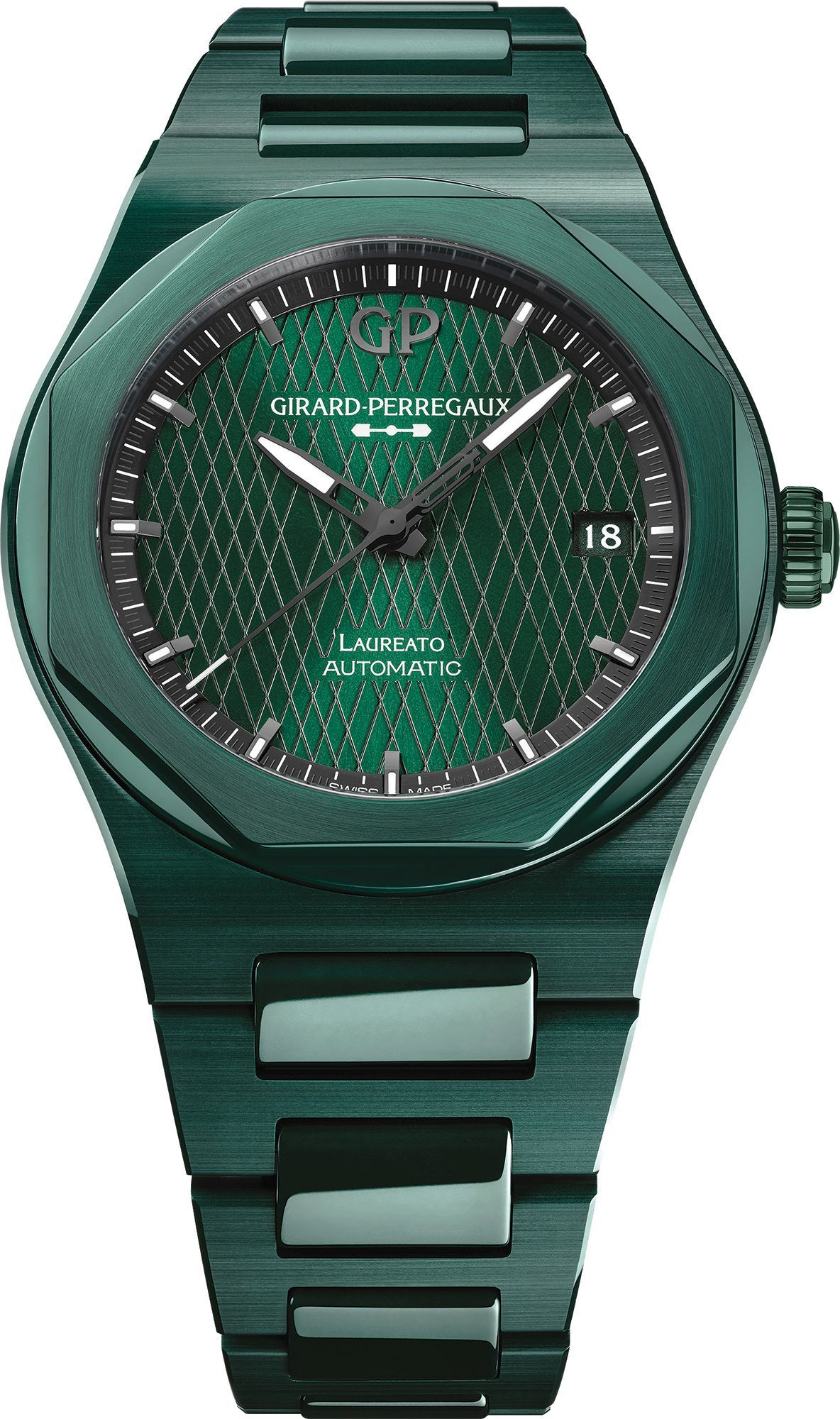 Girard-Perregaux Laureato Classic Laureato Green Dial 38 mm Automatic Watch For Men - 1
