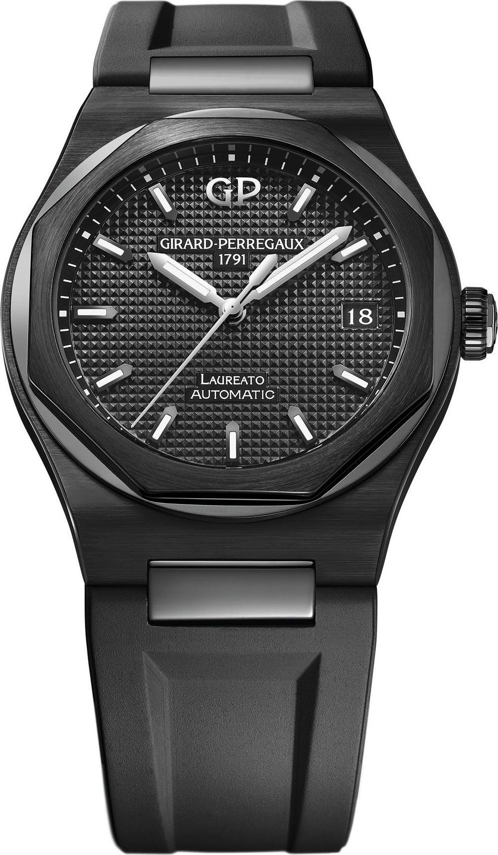 Girard-Perregaux Classic Laureato 38 mm Watch in Black Dial For Unisex - 1