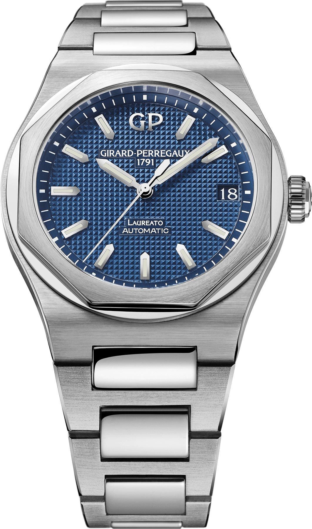 Girard-Perregaux Classic Laureato 42 mm Watch in Blue Dial For Men - 1