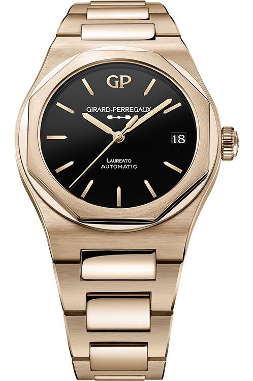 Girard Perregaux Classic Laureato 42 mm Watch in Black Dial