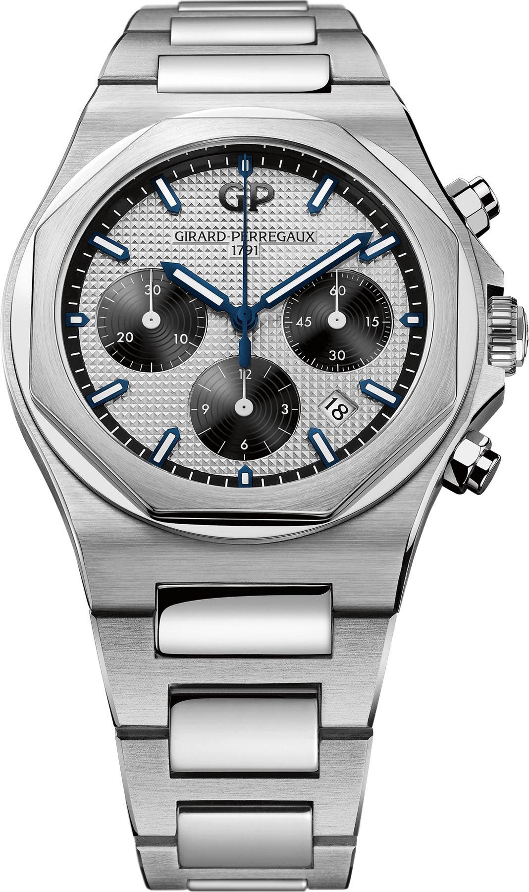 Girard-Perregaux Chronograph 42 mm Watch in Silver Dial For Men - 1