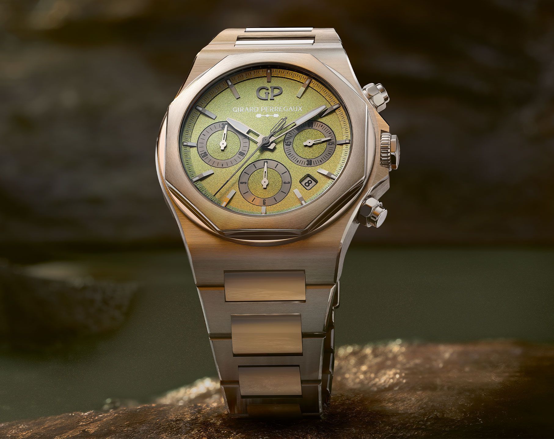 Girard-Perregaux Laureato Chronograph Green Dial 42 mm Automatic Watch For Men - 3