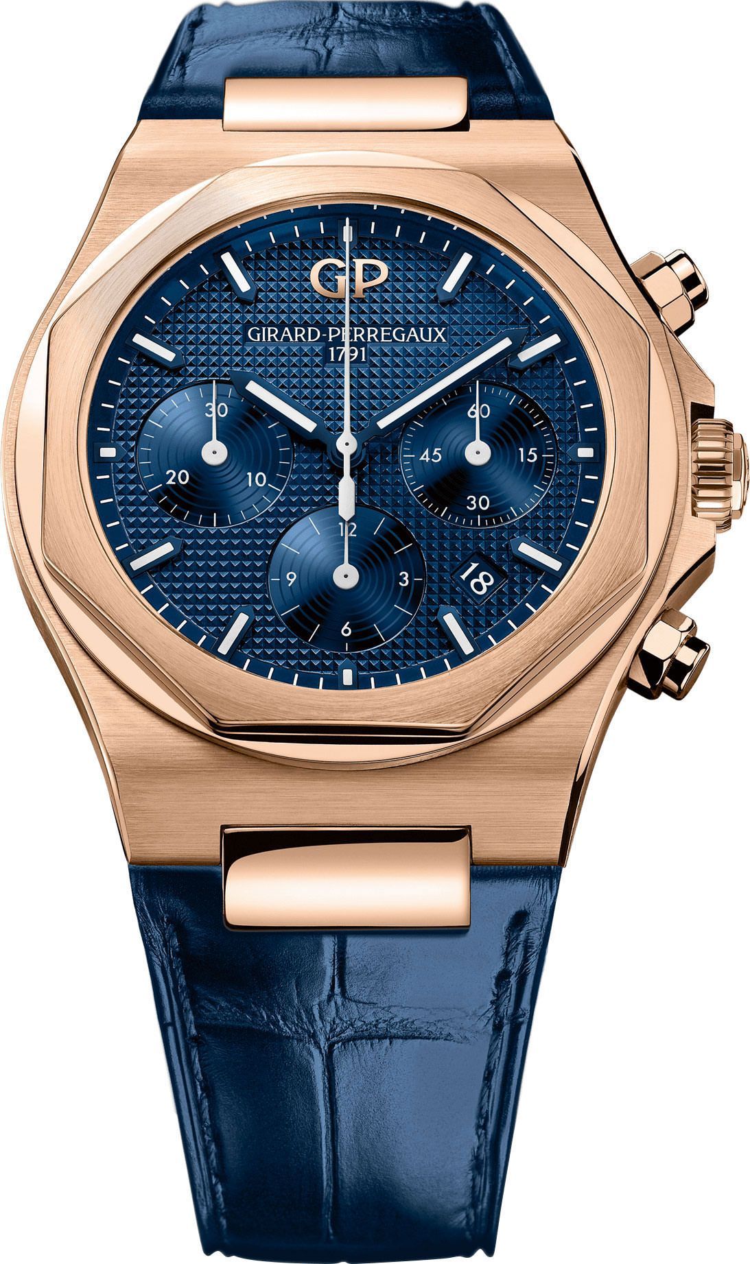 Girard-Perregaux Chronograph 42 mm Watch in Blue Dial For Men - 1